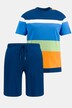 Schlafanzug, kurz, geringeltes Shirt, Shorts, bis 7 XL