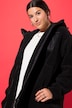Veste en polaire bouclée, oversized, capuche, manches longues