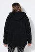 Veste en polaire bouclée, oversized, capuche, manches longues