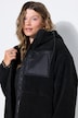 Veste en polaire bouclée, oversized, capuche, manches longues