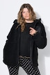 Veste en polaire bouclée, oversized, capuche, manches longues