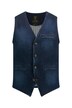 Džínová vesta, výstřih do V, 3 kapsy
