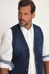 Gilet en jean avec col en V et 3 poches