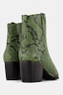 Leren enkellaarzen, slangenleer look, wijdte H