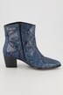 Bottines en cuir effet serpent, largeur H