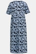 Jerseykleid, grafisches Muster, A-Linie, Rundhals, Halbarm