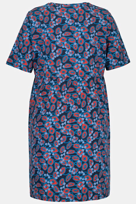 Print A-line Fit Cotton Knit Tunic