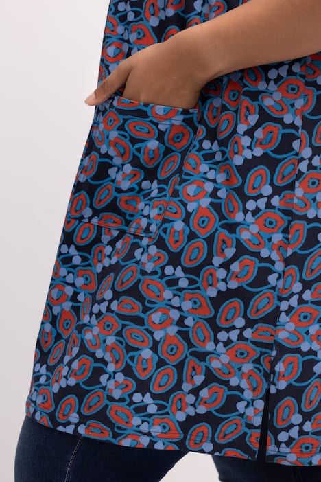 Print A-line Fit Cotton Knit Tunic