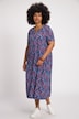 Robe ligne A. Couture empire. Col tunisien et manches courtes