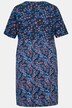 Two Print Round Neck A-line Fit Cotton Knit Tunic Dress