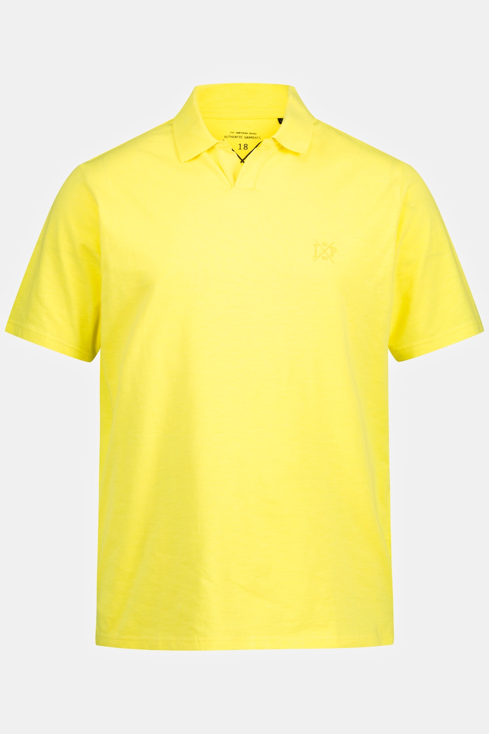 poloshirt, korte mouwen, gevlamde jersey, polokraag zonder knopen