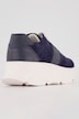 leren sneakers,  Chunky zool,  verwisselbaar voetbed, wijdte H
