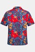 Chemise à manches courtes, collection Beachwear. Imprimé tropical et col cubain.