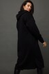 Long-Sweatjacke, oversized, Kapuze, 2-Wege-Zipper