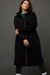 Long-Sweatjacke, oversized, Kapuze, 2-Wege-Zipper