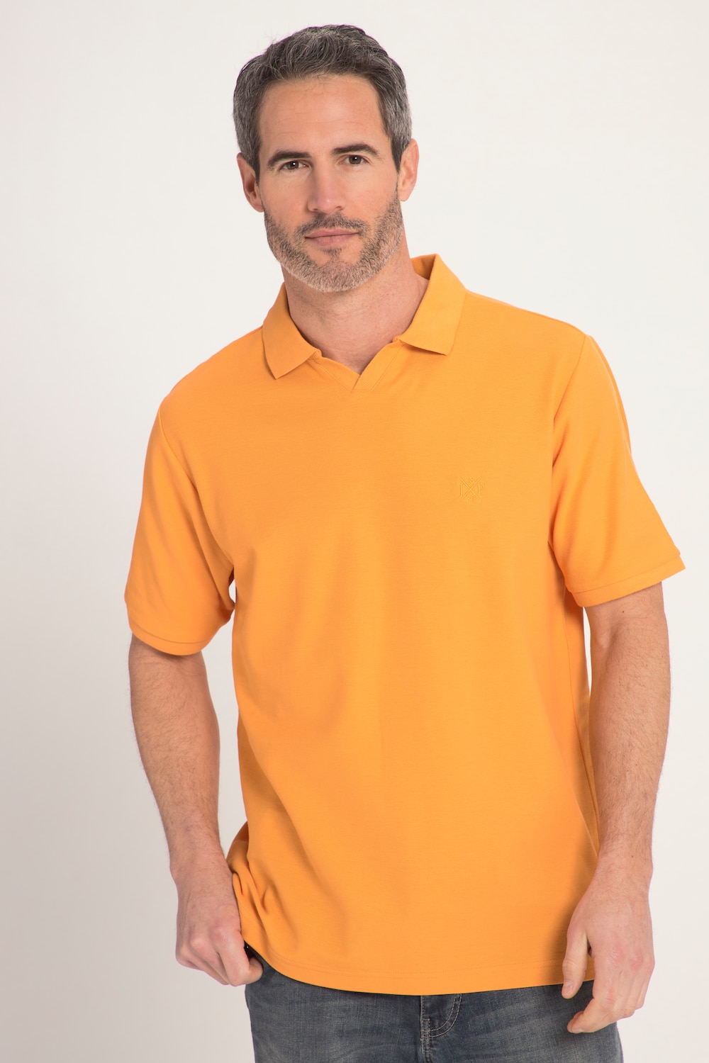 Grote Maten poloshirt, Heren, oranje, Maat: 6XL, Katoen, JP1880