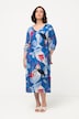 Kleid, V-Ausschnitt, Tunnelzug, 3/4-Arm