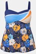 Artistic Floral Color Block Tankini Set