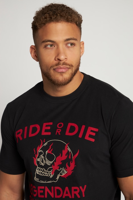 T-Shirt, Halbarm, Ride or Die Print, Rundhals