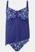 Tankini, Blüten, Softcups, längeres Oberteil