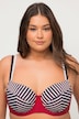 bikini, strepen, structuur, softcups met beugels