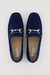 leren loafers, siergesp, suède, wijdte H