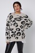 Leopard Print Fancy Knit Sweater
