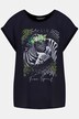 T-shirt, oversize, zebra, rund hals, korte ærmer