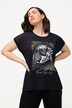 T-shirt, oversize, zebra, rund hals, korte ærmer
