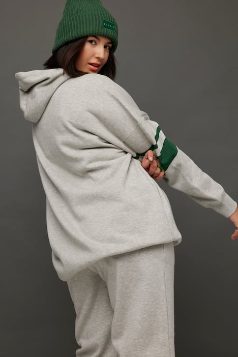 Bluza z kapturem, oversizowy krój, napis California, długi rękaw