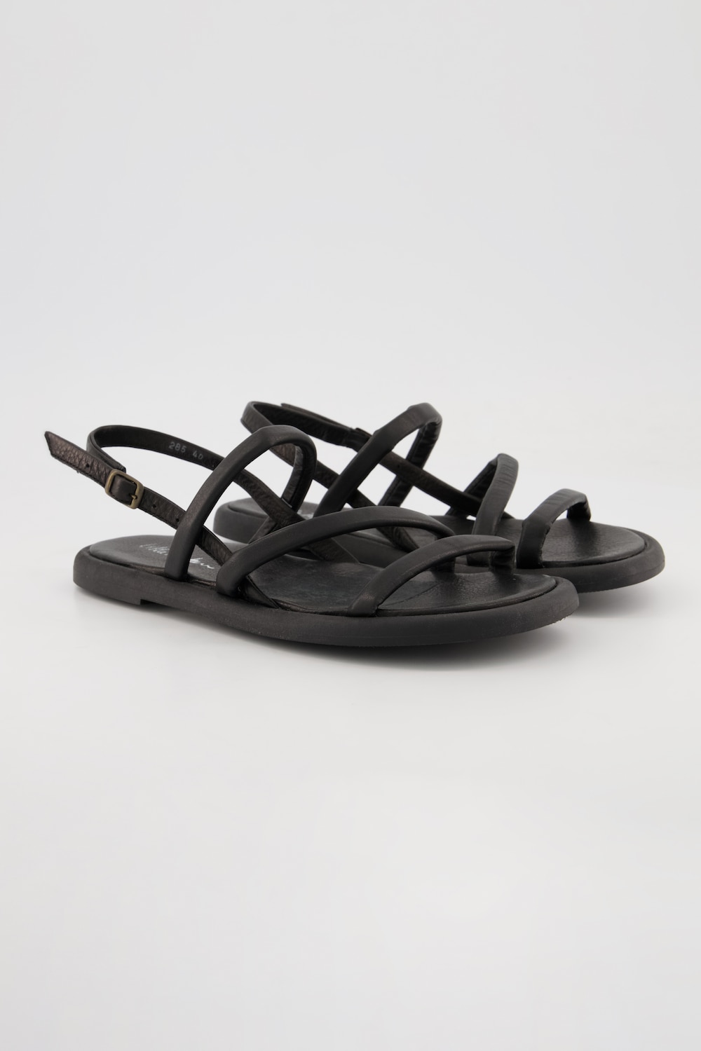 Grote Maten leren sandalen, Dames, zwart, Maat: 38, Leer, Ulla Popken