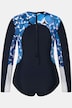 UPF 50+ Layered Dot Print One Piece Swimsuit