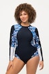 UPF 50+ Layered Dot Print One Piece Swimsuit