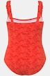 Maillot de bain avec bonnets souples, imprimé à fleurs et surpiqûres, ruchés sur les bretelles