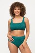 Bikini avec bonnets souples. Imprimé feuilles 3D. Bretelles ajustables.