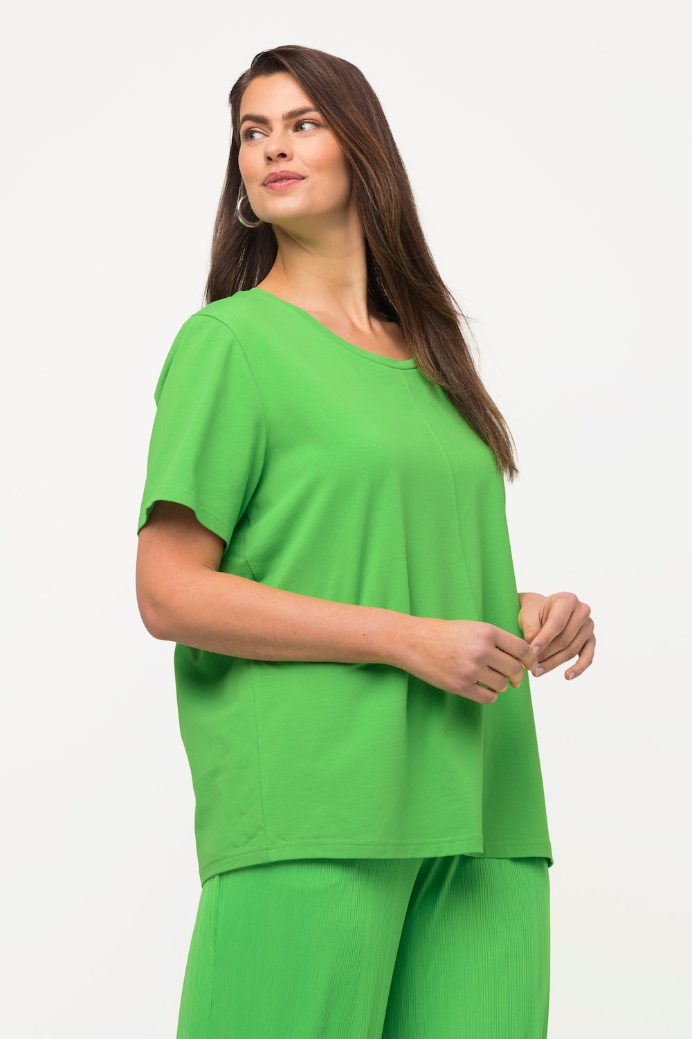 Grote Maten T-shirt, Dames, groen, Maat: 58/60, Katoen, Ulla Popken