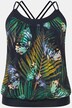 Tankini, Palmenblätter, Träger verstellbar, Elastiksaum