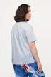 blouse, strik, V-hals, korte mouwen
