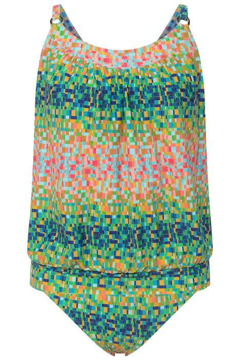 Tankiny, pixelovým vzor, měkké košíčky, nastavitelná ramínka