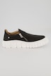 Scarpe in pelle slip-on con zip, soletta sostituibile e larghezza comfort