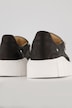 Scarpe in pelle slip-on con zip, soletta sostituibile e larghezza comfort