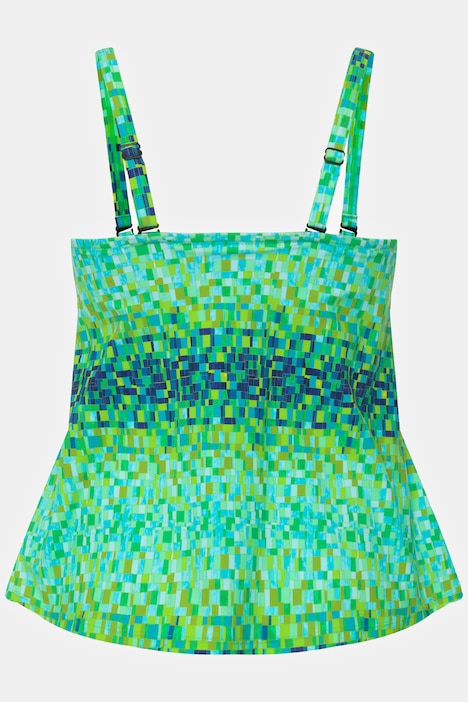 Pixel Print Convertible Tankini Set, Bikinis & Tankinis