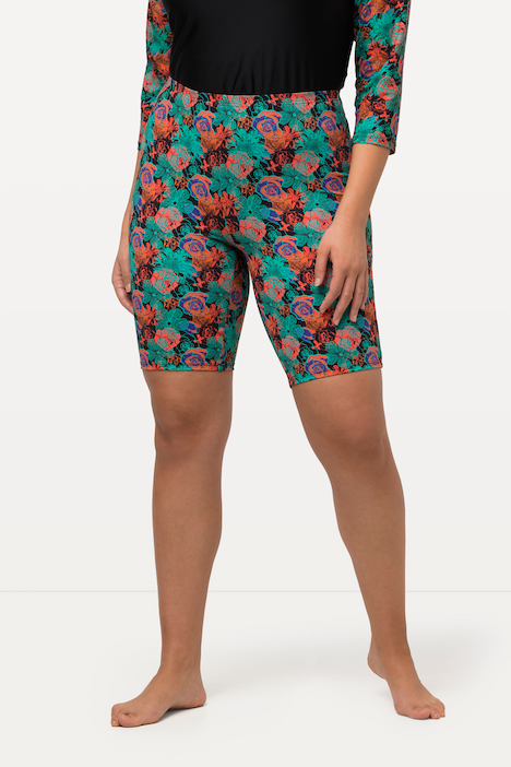 High Contrast Floral Print Bermuda Length Swim Shorts | Bikinis ...