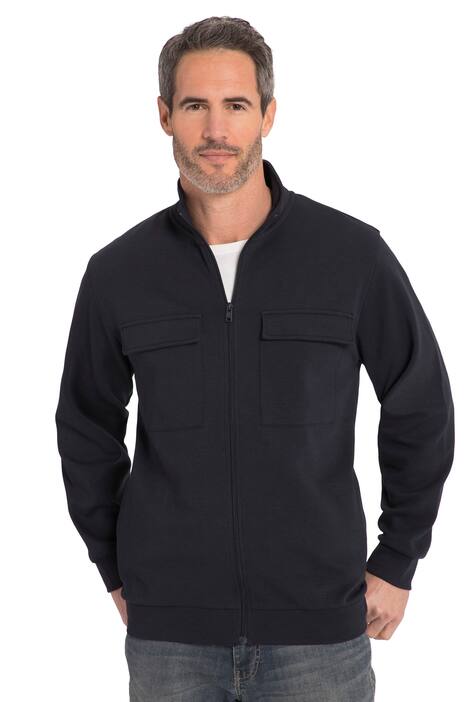 Mikina, stojáček, zip, 4 kapsy