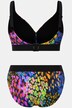 Bikini senza coppe con fantasia leopardata e spalline regolabili