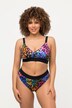 Bikini senza coppe con fantasia leopardata e spalline regolabili