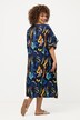 Leaves Print Open Form Sheer Caftan Jacket