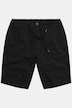 Bermuda, hørlook, casual pasform, elastisk linning