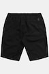Bermuda, hørlook, casual pasform, elastisk linning