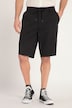 Bermuda, hørlook, casual pasform, elastisk linning